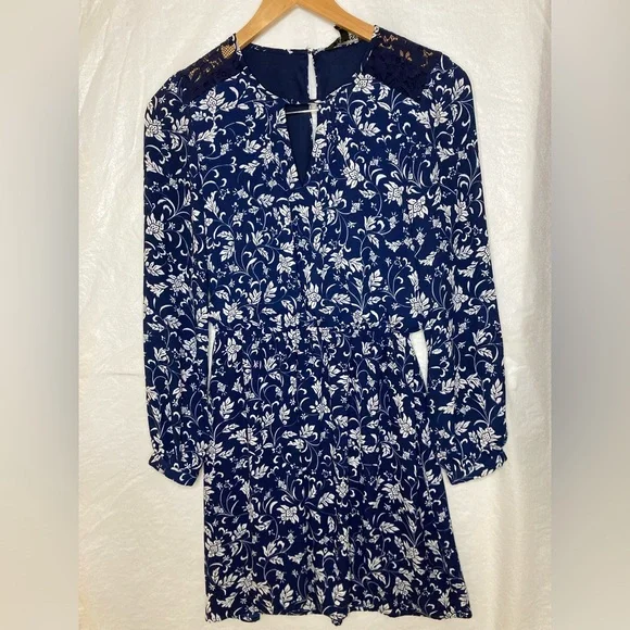 Express | Dresses | Express Navy Blue Dress Small Empire Style Dress |  Poshmark